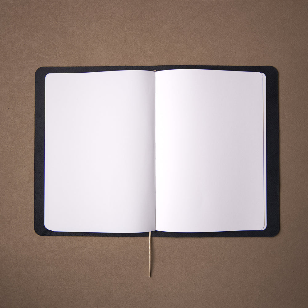 Blank page, in the leather cover